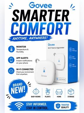 Govee WiFi Thermo Hygrometer H5179 | Smart Temp & Humidity Sensor | New